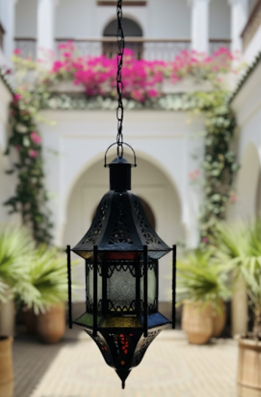 Lámpara Colgante Marroquí Hexagonal "Zellige"
