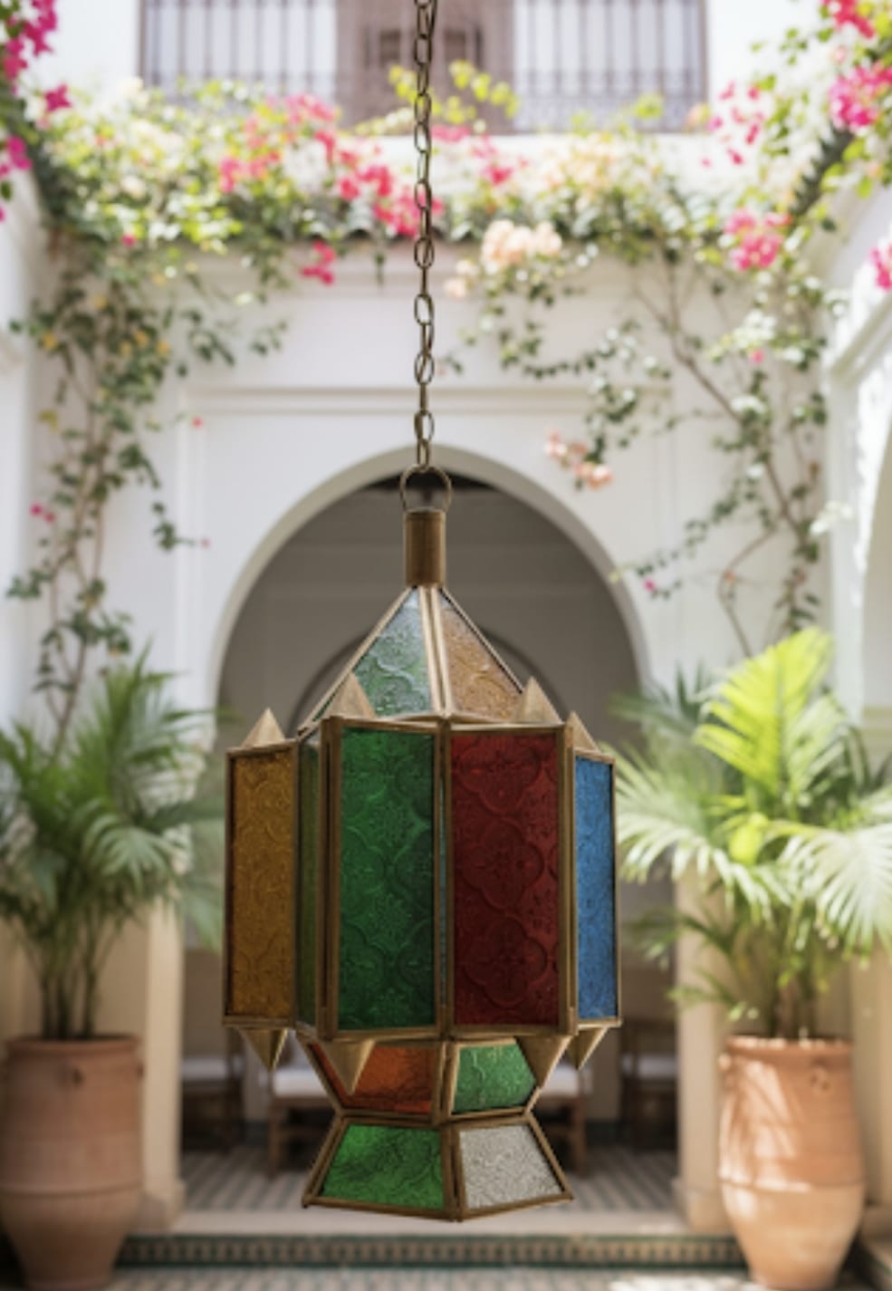 Lámpara Dorada Marroquí Tradicional